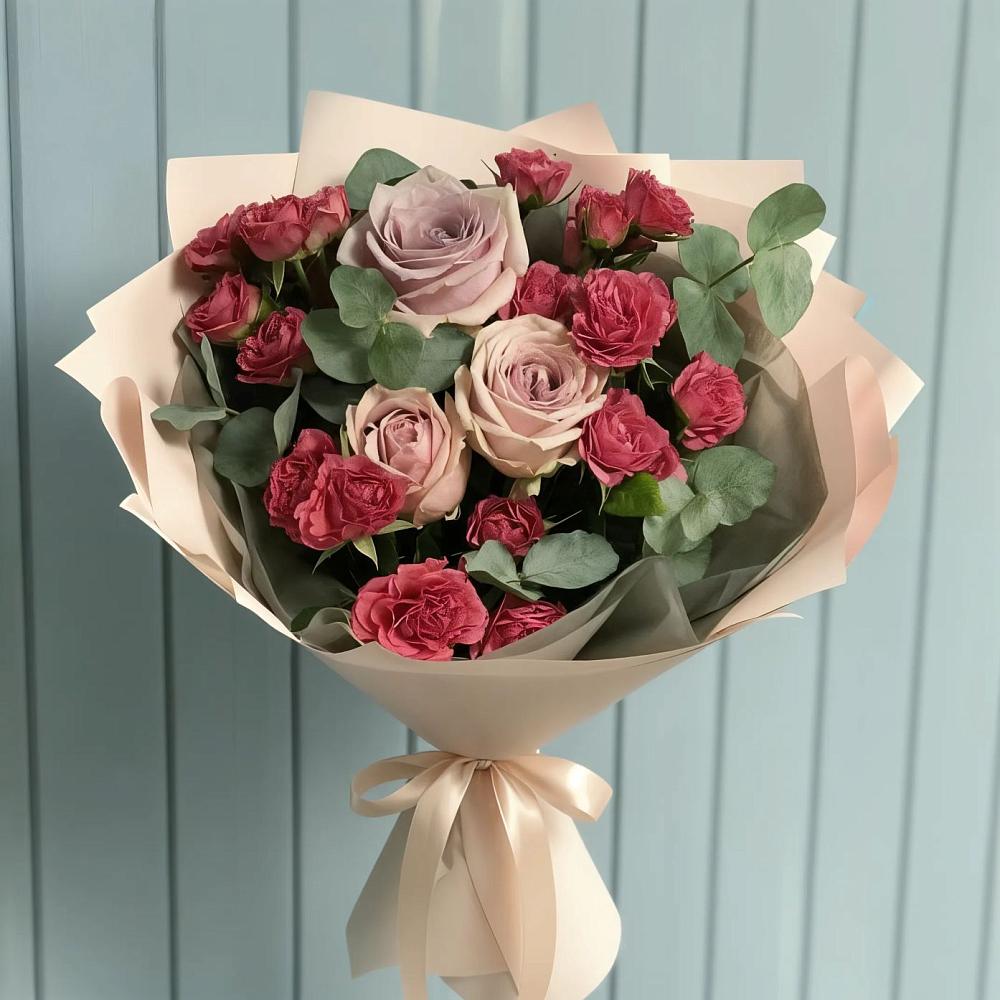 Букет цветов из: Гвоздики и Розы в Красноборске