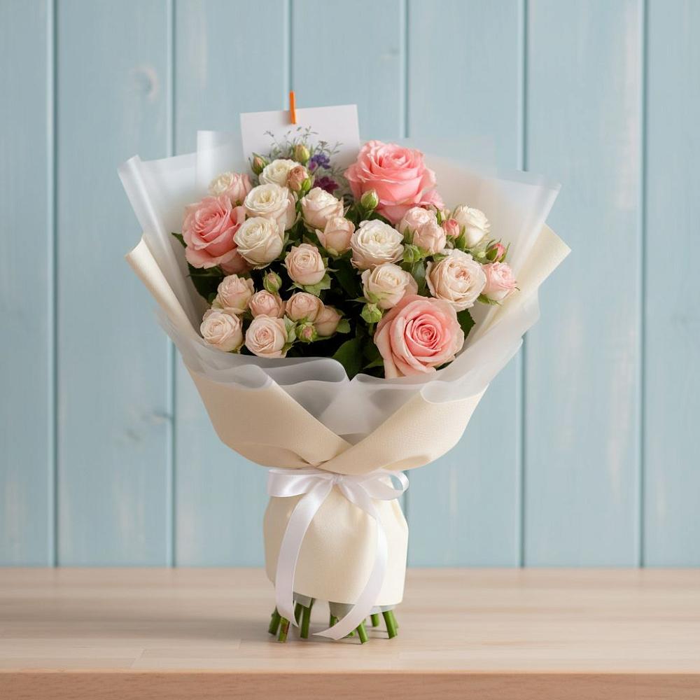 Букет цветов из: Розы в Красноборске