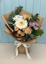 Букет цветов из:  Герберы и Хризантемы в Красноборске