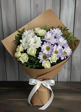 Букет цветов из:  Хризантемы и Розы в Красноборске