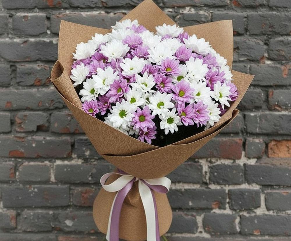 Букет цветов из: Хризантемы в Красноборске