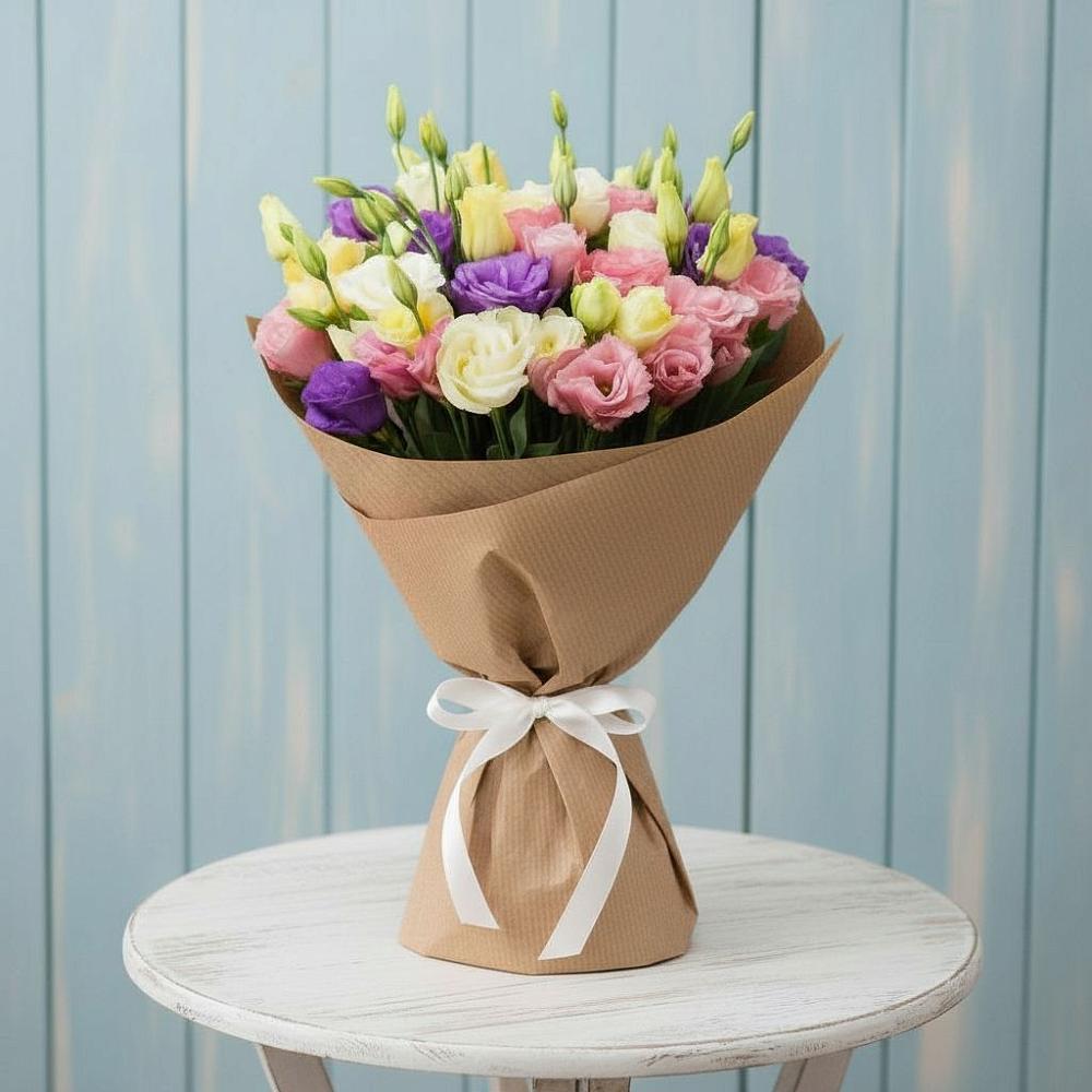 Букет цветов из: Лизиантусы в Красноборске