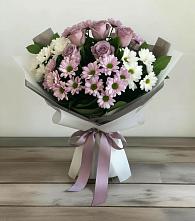 Букет цветов из:  Хризантемы и Розы в Красноборске