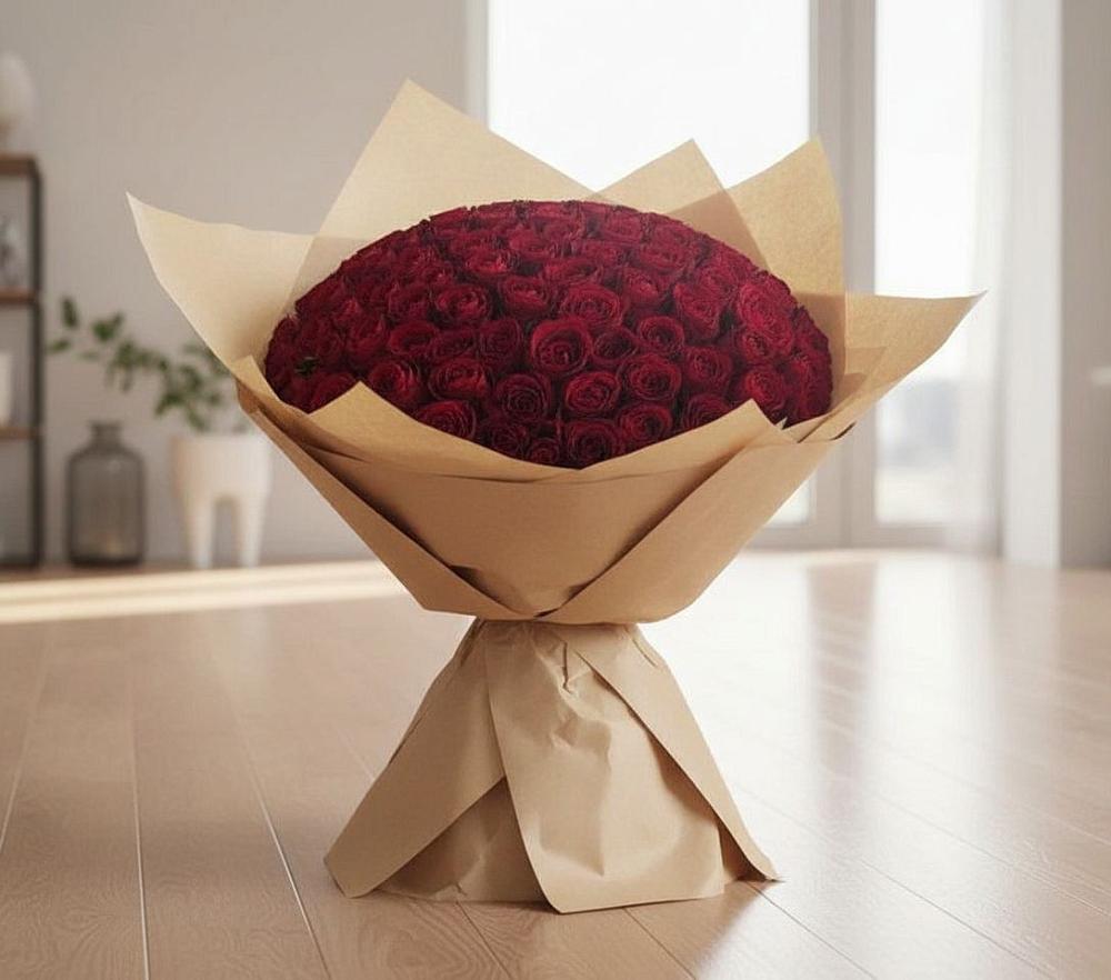 Букет 101 Красная роза в Красноборске