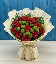 Букет цветов из:  Розы и Хризантемы в Красноборске
