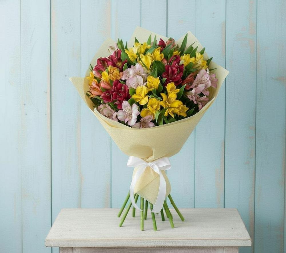 Букет цветов из: Альстромерии в Красноборске