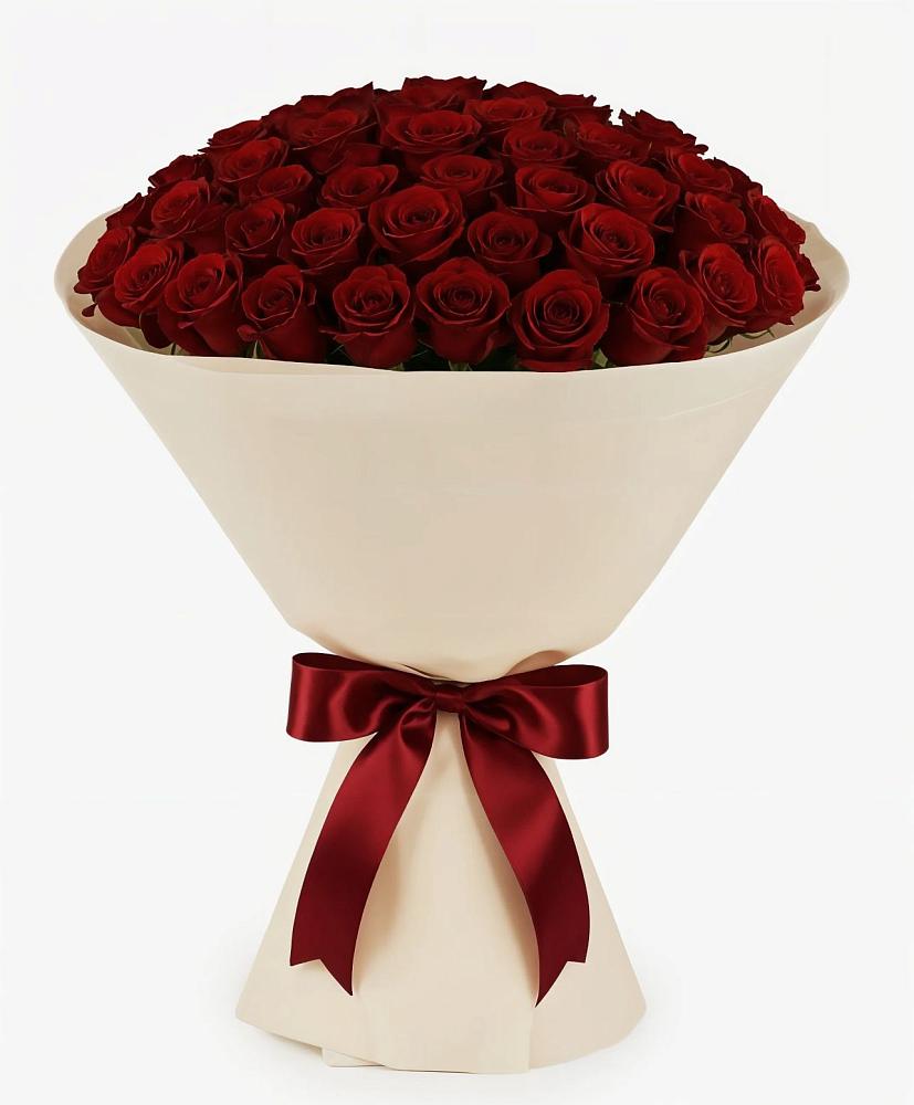 Букет 101 Бордовая роза Блэк Бакарра в Красноборске