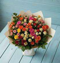 Букет Микс из разноцветных кустовых роз #REPLACE_PRED# Красноборске