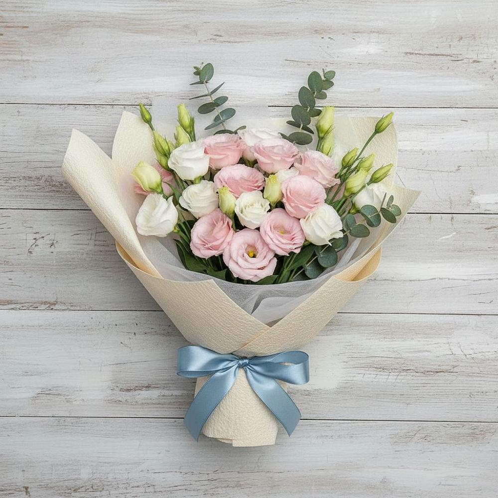 Букет цветов из: Лизиантусы в Красноборске